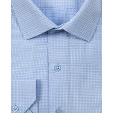 Süvari Slim Fit Armür Desenli Beyaz Erkek Gömlek
