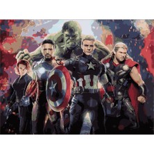 Womb Hobby Avengers Sayılarla Boyama SetiTuvale Gerili 40 x 50 cm