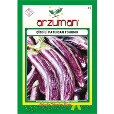 Arzuman Çizgili Alaca Patlıcan Tohumu 5 Gram