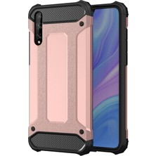 Caseart Huawei P Smart S Kapak Çift Katmanlı Zırh Tank Kılıf - Rose Gold