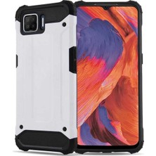 Caseart Oppo A73 Kapak Çift Katmanlı Zırh Tank Kılıf - Gri