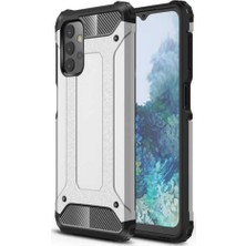 Caseart Samsung Galaxy A32 Kapak Çift Katmanlı Zırh Tank Kılıf - Gri