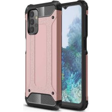 Caseart Samsung Galaxy A32 Kapak Çift Katmanlı Zırh Tank Kılıf - Rose Gold