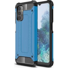 Caseart Samsung Galaxy A32 Kapak Çift Katmanlı Zırh Tank Kılıf - Lacivert