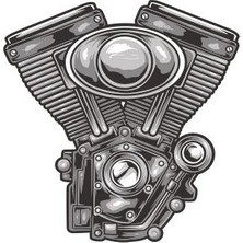 Sticker Fabrikası Harley Davidson Motor Sticker 00370
