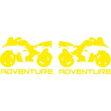 Sticker Fabrikası Motor Adventure 2 Adet Sticker 00402