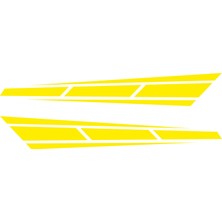 Sticker Fabrikası Araba Kaput Şerit Kuşak Sağ ve Sol 2 Adet Sticker 00453