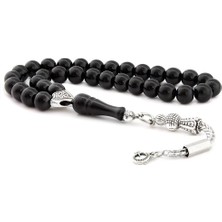 Gül Endam Kararmaz Metal Ay Yıldız Püsküllü Rus Oltu Tesbih (M-1)