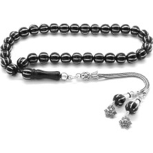 Gül Endam 925 Ayar Gümüş Püsküllü Gümüş 8li Karpuz Yarma Küre Kesim Rus Oltu Tesbih