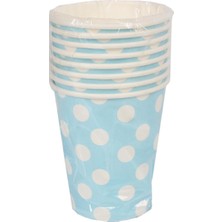 Kına Atölyesi Doğum Günü Parti Puantiyeli Karton Bardak 8 Adet