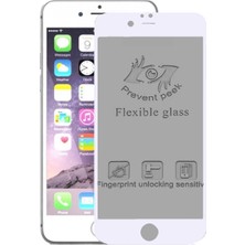 Kzy Apple iPhone 6s Plus Tam Kaplayan Seramik Nano Esnek Hayalet Ekran Koruyucu - Beyaz