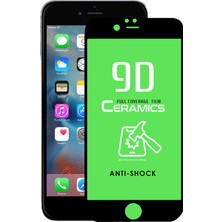 Kzy Apple iPhone 6s Plus Tam Kaplayan Seramik Nano Esnek Ekran Koruyucu - Siyah