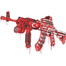 Sticker Fabrikası Türk Bayraklı Tüfek Sticker 16 x 11 cm