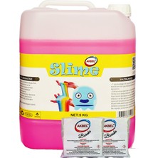 Akbel şaka hamuru slime fosforlu pembe 5 kg + 200 gr boraks