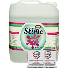 Lansy zıp zıp slime boyasız şeffaf 5 kg + 200 gr boraks