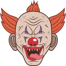 Sticker Atölyesi Palyaço Kurukafa Sticker - 13004