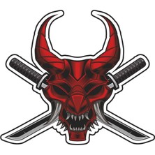 Sticker Atölyesi Samurai Kurukafa Sticker - 13011