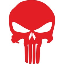 Sticker Atölyesi Punisher Kırmızı Sticker - 13027