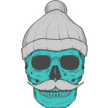 Sticker Atölyesi Hipster Kurukafa Sticker - 13069