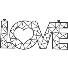 Dfa Dekoratif Love Metal Tablo   -58X24 cm