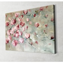 Yağlı Boya Görünümlü Gül Kurusu Güller Kanvas Tablo