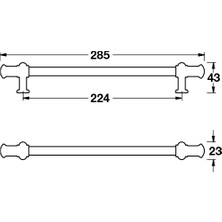 Hafele Bernard Kulp Mat Siyah 160 mm