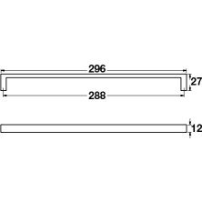 Hafele Brocke Kulp Paslanmaz Çelik Renkli 288mm