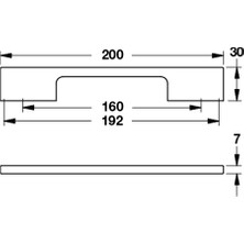 Hafele Mıa Iı Kulp Parlak Krom 200mm