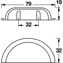 Hafele Lamont Kulp Antik Gümüş 64mm