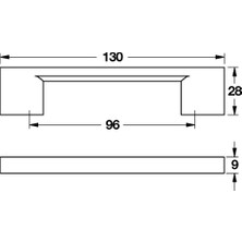 Hafele Alexıs Kulp Parlak Krom 96mm