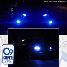 C9 Ultra Deli Mavi LED Xenon Soğutuculu Far Ampulü 9400 Lümen 15000K 9005