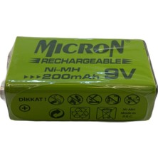 Micron 9V 200MAH Şarjlı Pil