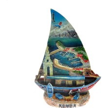 Hd Marketim Hdmarketim Antalya Kemer Temalı Dekoratif Polyester Gemi Biblo 5921