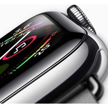 Vendas Apple Watch Uyumlu 42mm Tam Yapışkanlı Cam Ekran Koruyucu Siyah