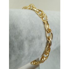 X-lady Accessories Altın Kaplama Zincir Halat Bileklik