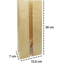 Tabanlı Pencereli Kese Kağıdı (1000gr) 12,5x30x7 cm - 1 kg