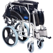 Comfort Plus KY863LAJ-A12 Alüminyum Transfer Özellikli Refakatçı Frenli Hafif Tekerlekli Sandalye