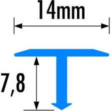 Tekprofil Düz Geçiş Profili Boy:2.7m