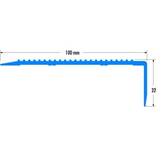 Tekprofil Alüminyum Merdiven Profili 100x35mm Tırtıllı BOY3m