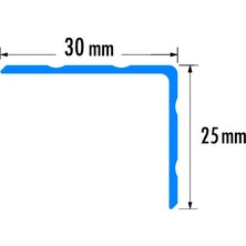 Tekprofil Alüminyum Merdiven Profili 30x25mm Boy2.7m