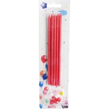 Hayaller Dükkanı Mum Pastel 15 cm Kırmızı Pk:10