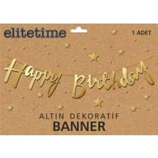 Hayaller Dükkanı Flama Happy Brıthday Metalize Altın Pk:1
