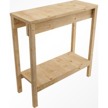 Zerka Rüya Masif Ahşap Ağaç 2 Raflı Dresuar