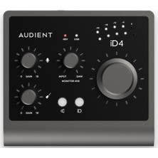 Audient Id4 MkII Yüksek Kalite Usb-C Ses Kartı: 2-Giriş/2-Çıkış 24BIT/96KHZ Ad/da Çeviriciler + 1x Class-A Audient Konsol Mikrofon Preamp + Jfet Dı