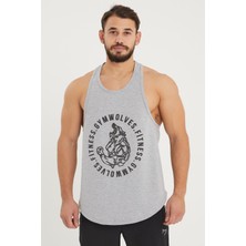 Gymwolves Erkek Spor Atleti | Stringer | Workout Tanktop | Wolf Serisi