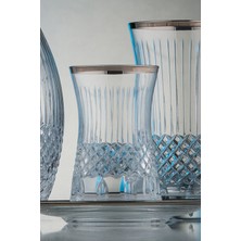 Roya Home Antik Platin 6 Kişilik 12 Parça Çay Bardak Seti