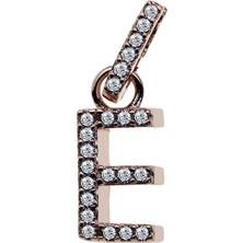 Diversity Jewelry Kadın Gümüş Rose V Harfi Opsiyonel Uç