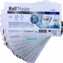 Roll Cerrahi Lastikli Filtreli 3 Katlı Maske 3 Paket 15 Adet