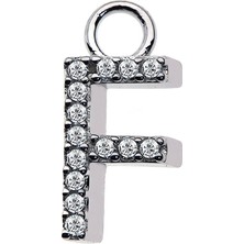 Diversity Jewelry Kadın Gümüş F Harfi  Uç