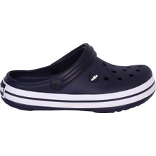 Lenay Lacivert-Beyaz Akınalbella Unisex Hastane Terliği Hemşire Doktor Terliği